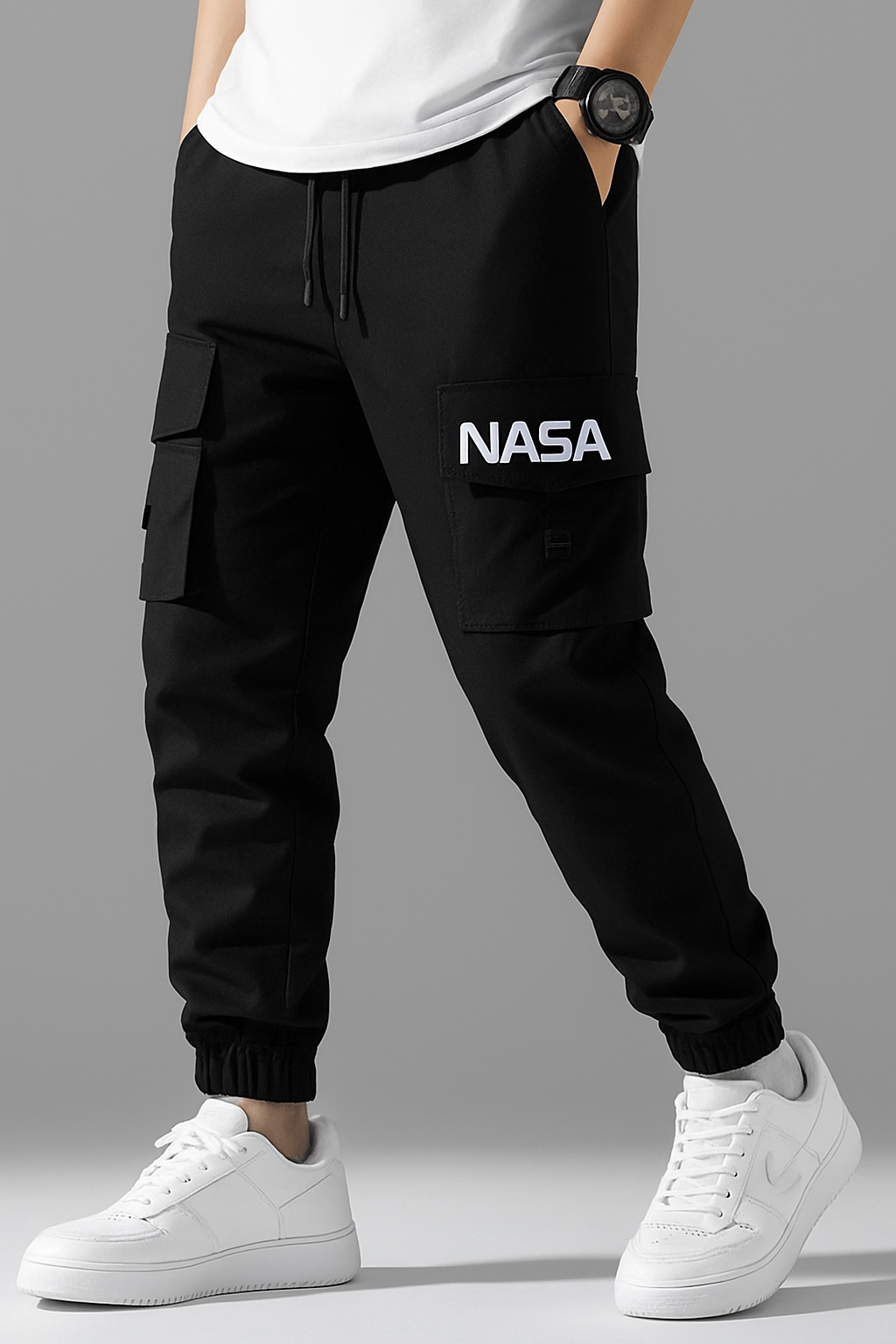 Men's Twill Lycra Trackpants – Gym, Casual & Sportswear
