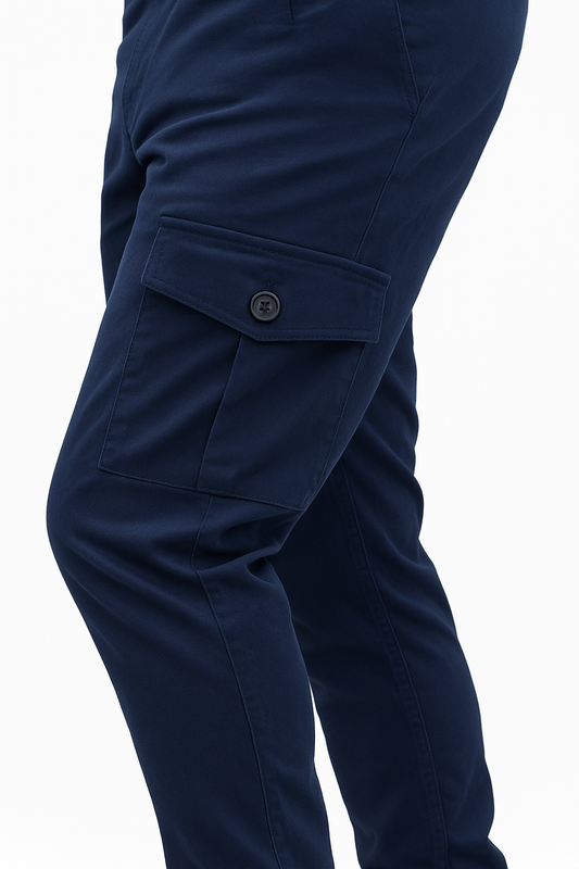 Men's Regular Fit Cargo Trousers with Multiple Pockets